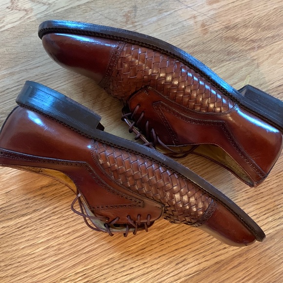 Vintage Mezlan Cap Toe Woven Leather Oxford’s (Valencia) main image 7